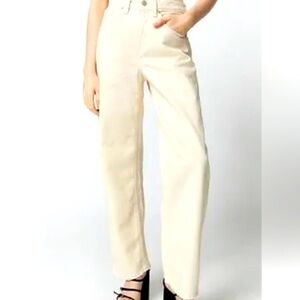 BDG Size 24 Cream/Ivory Urban Outfitters Western Cowboy White Flared Jeans